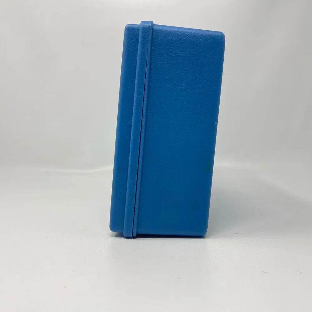 Vintage Sterling Plastics #268 School Box Blue Supplies USA Made 1985